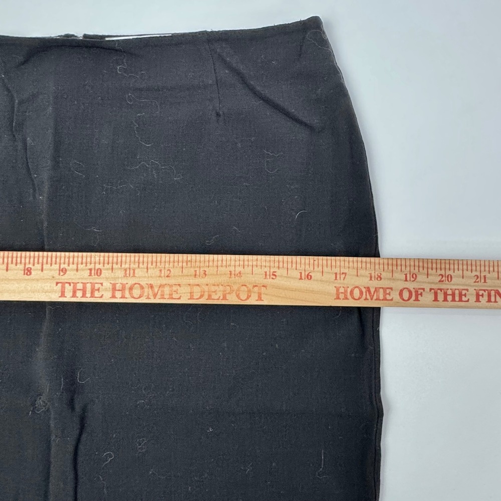 Vintage Agnona Black Wool Blend Pencil Skirt Made in Italy sz 44 Italy 8 US - Picture 6 of 7
